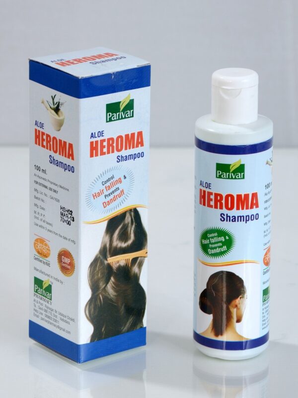 Parivar Aloe Heroma Shampoo – Herbal Hair Fall & Dandruff Control with Aloe Vera & Tea Tree | 100% Natural Care