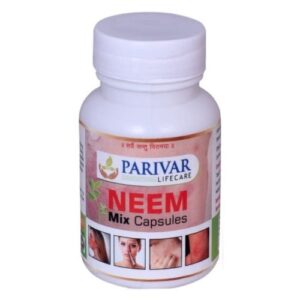 Parivar Neemix Capsules – 60 Caps | Ayurvedic Remedy for Skin Diseases & Infections | 500 mg